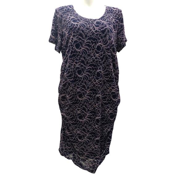 Motherhood Special Ocassion Party Maternity Dress Navy Blue Lace 3X - Picture 2 of 5